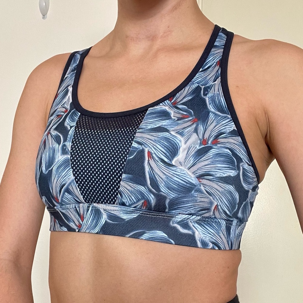C9 Champion blue floral sports bra size s